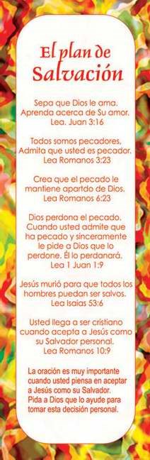 Marcadores-El Plan de la Salvacion (Bookmark-Plan Of Salvation) (Pack Of 25)