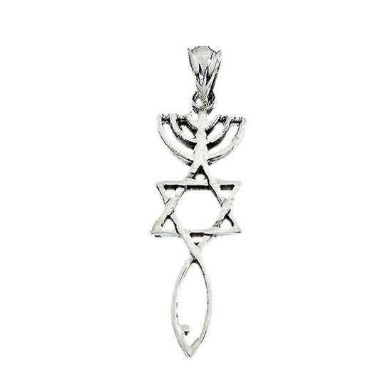 Earring-Messianic Seal Roots Symbol (Sterling Silver)