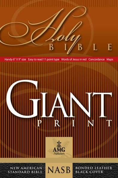 NASB 1977 Giant Print Handy-Size Bible-Black Bonded Leather