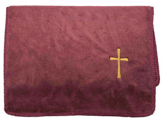 Towel-Pastor-Cross-Burgundy