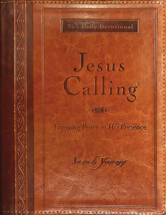 Jesus Calling (Deluxe Edition) Large Print-Tan LeatherSoft