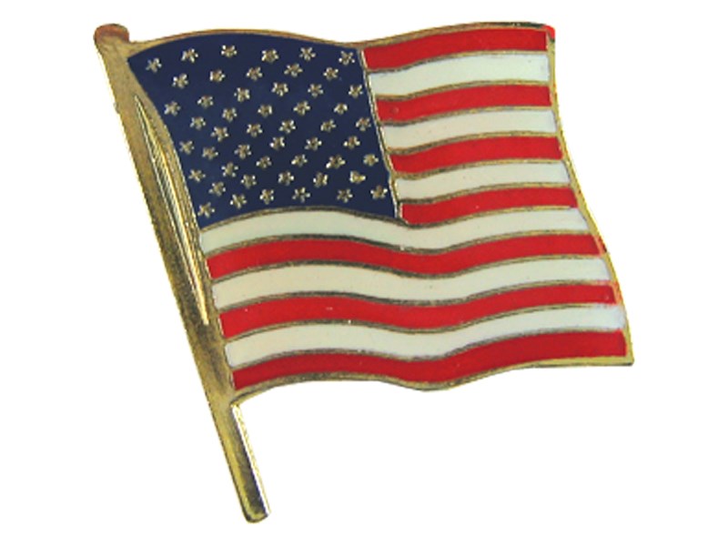 Lapel Pin-American Flag-Metal (Pack Of 6)