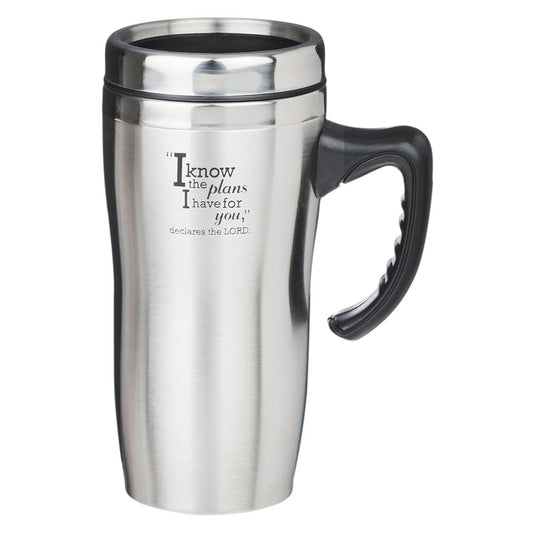 Travel Mug-I Know The Plans w/Handle (Stainless)
