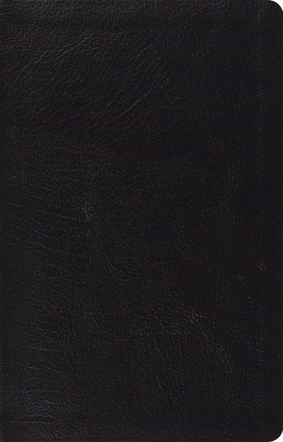 ESV Large Print Thinline Reference Bible-Black Genuine Leather