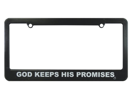 Auto Tag Frame-God Keeps His Promises-Black
