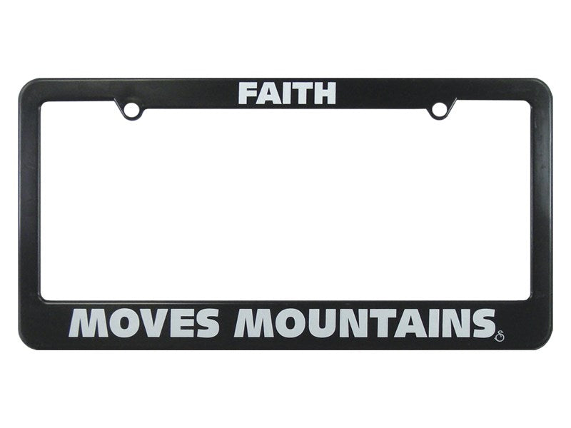 Auto Tag Frame-Faith Moves Mountains-Black