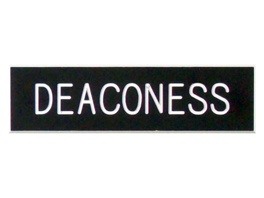Badge-Deaconess-Pin Back (5/8 x 2)-Plastic