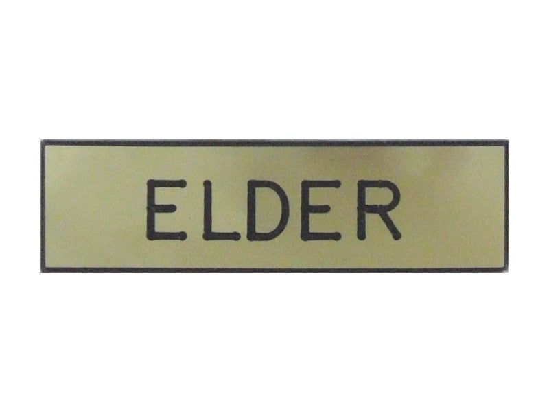 Badge-Elder-Pin W/Safety Catch-Gold/Black