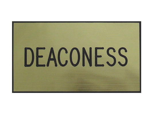 Badge-Deaconess-Clip Back-Gold/Black