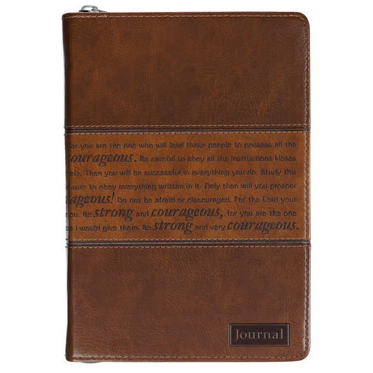 Journal-Courageous-Brown/Tan Duotone-Zipper