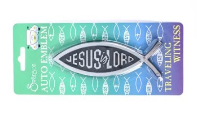 Auto Decal-3D Jesus Is Lord- Small (Silver)(Pack Of 6)