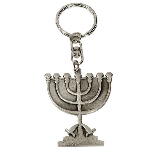 Key Chain-Menorah-Pewter (#4567)