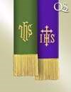 Bible Marker-Pavillion-Reversible Hunter/Purple w/IHS