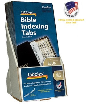 Display-Bible Tab-Standard-Old & New Testament W/Catholic Books-Gold (Pack Of 20)