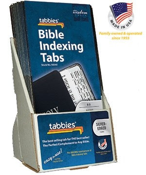 Display-Bible Tab-Mini-Old & New Testament-Silver (Pack Of 20)