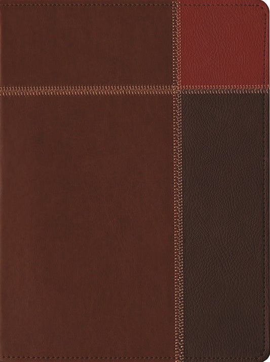 The Message/Large Print Bible (Numbered Edition)-Brown Trio LeatherLook