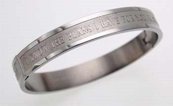 Bracelet-Bangle-I Know (Jer 29:11) (7")