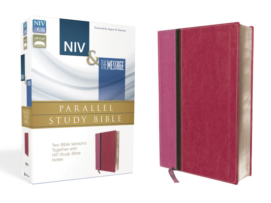NIV & Message Parallel Study Bible-Orchid/Raspberry Duo-Tone