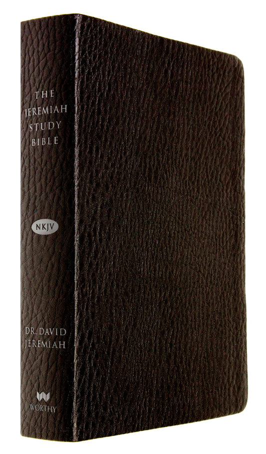 NKJV The Jeremiah Study Bible-Black Leatherluxe Indexed)