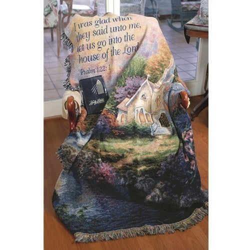 Throw-Church In The Country-Psalm 122:1-Tapestry (50" x 60")