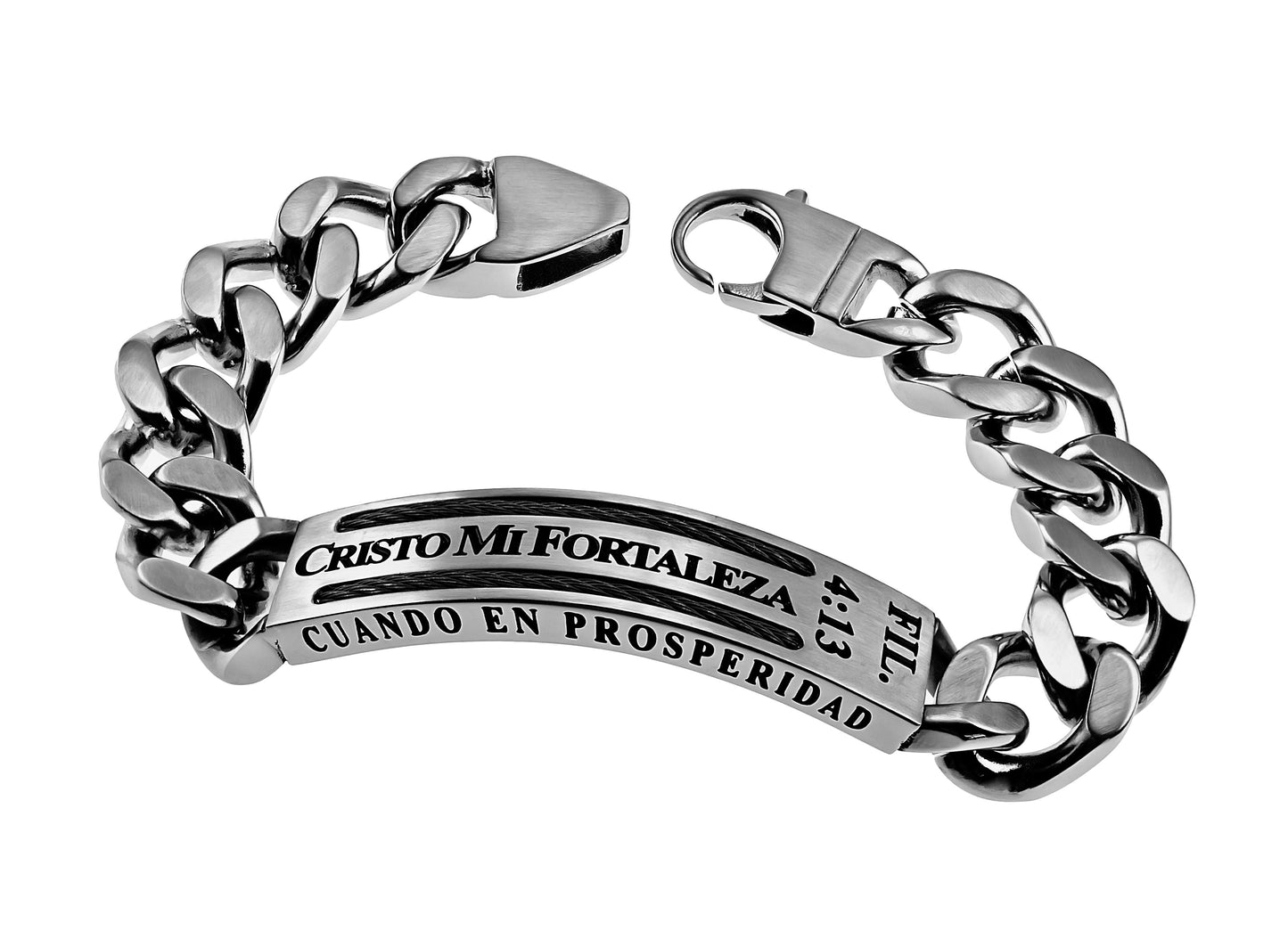 Spanish-Bracelet-Cable-His Strength (Mens)-8"