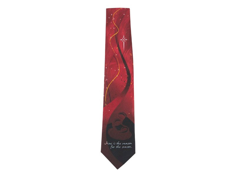 Tie-Jesus Is The Reason-Polyester-Red