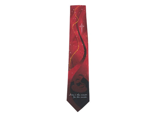 Tie-Jesus Is The Reason-Polyester-Red