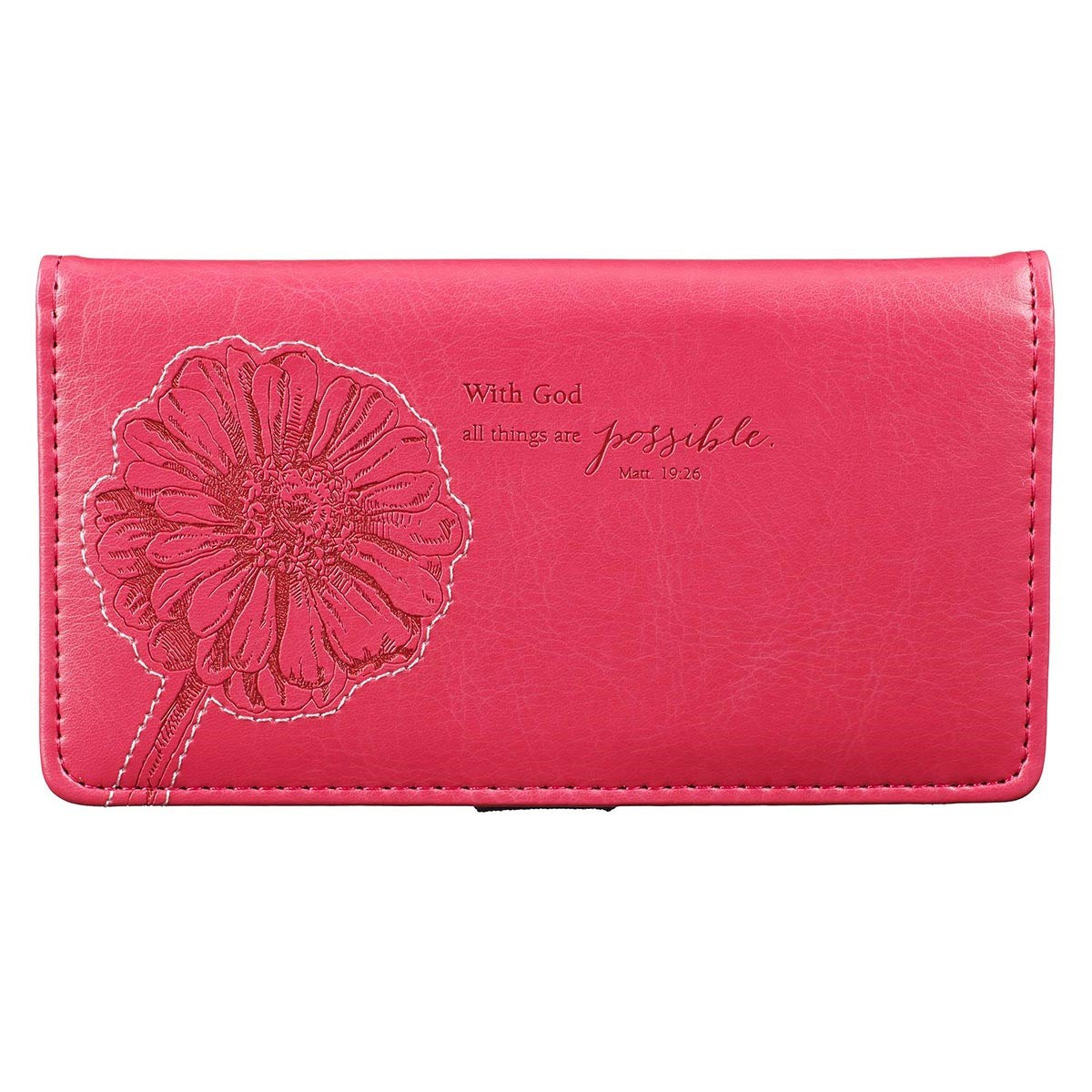 Checkbook/Wallet-With God/Pink Orchid