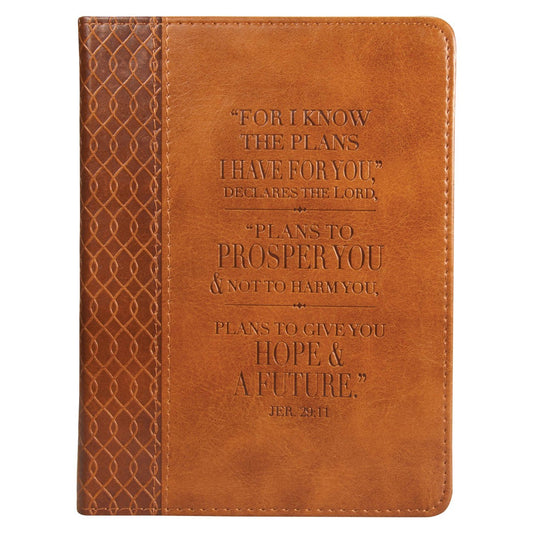 Journal-For I Know The Plans/Tan Twirl-LuxLeather