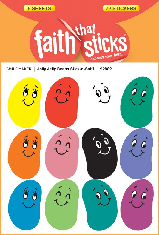Sticker-Jolly Jelly Beans/Stick-N-Sniff (6 Sheets) (Faith That Sticks)