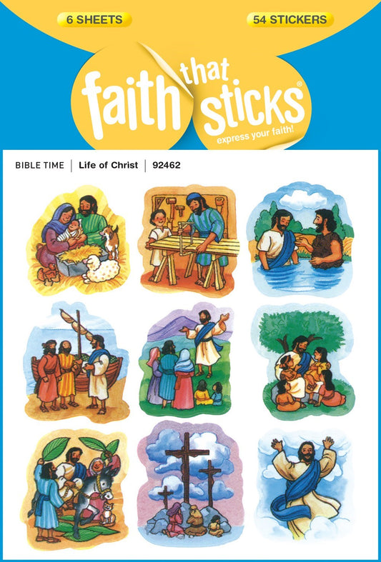 Sticker-Life Of Christ (6 Sheets) (Faith That Sticks)