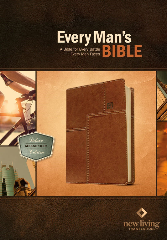 NLT Every Man's Bible: Deluxe Messenger Edition-Layered Brown LeatherLike
