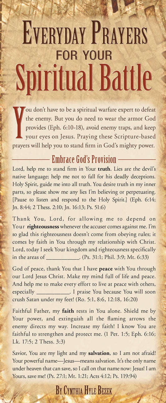 Everyday Prayers for Your Spiritual Battle 50-pack