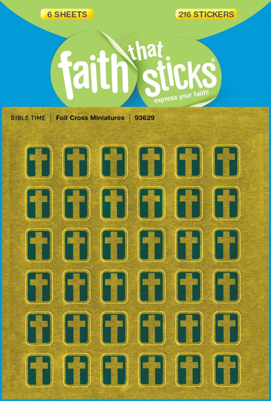 Sticker-Foil Cross Miniatures (6 Sheets) (Faith That Sticks)