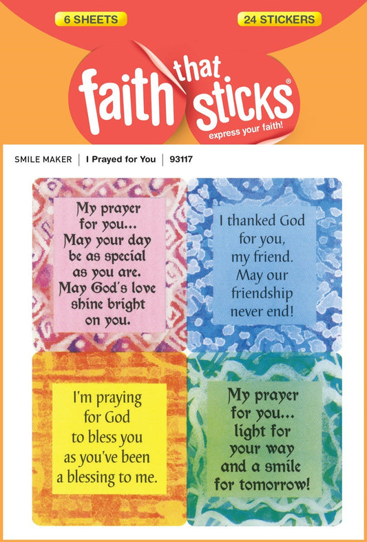Sticker-I Prayed For You (6 Sheets) (Faith That Sticks)