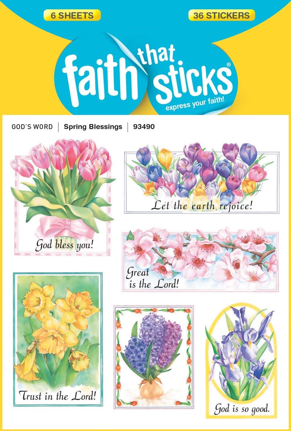 Sticker-Spring Blessings (6 Sheets) (Faith That Sticks)