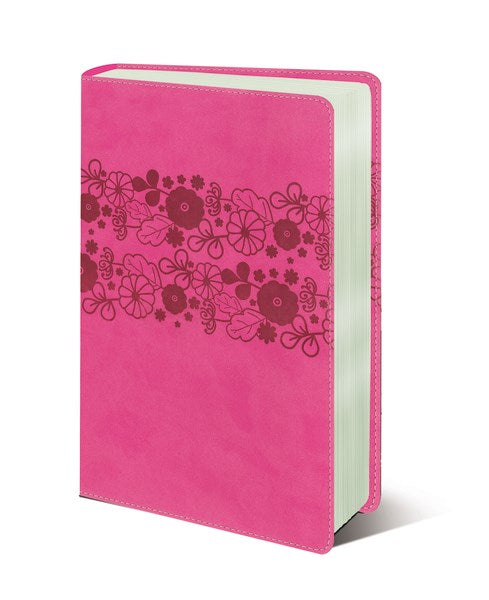 NIrV Large Print Holy Bible-Raspberry DuoTone