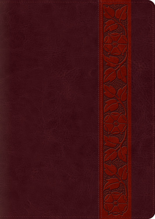 ESV Study Bible/Large Print-Mahogany Trellis Design TruTone