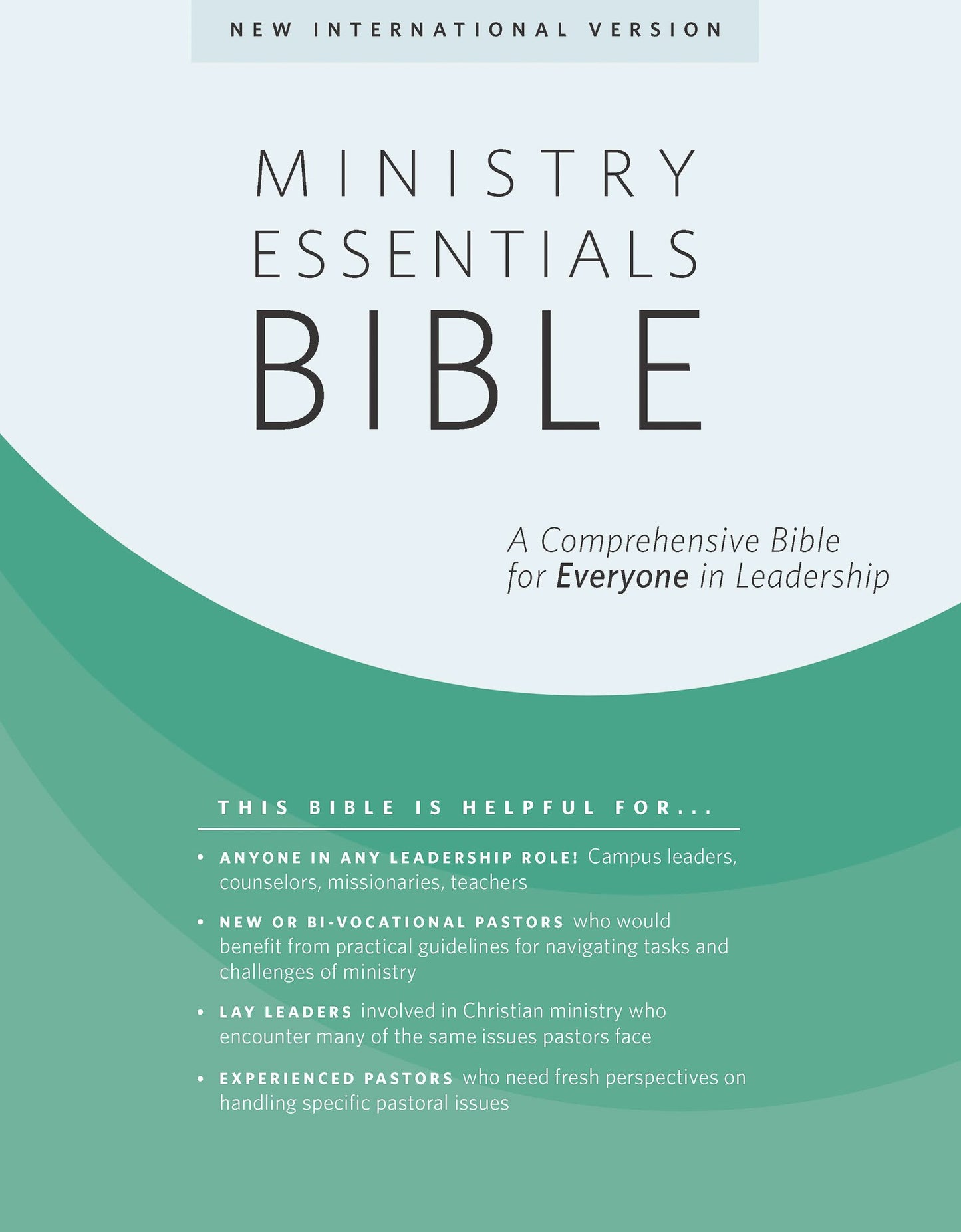 NIV Ministry Essentials Bible-Black Genuine Leather Indexed