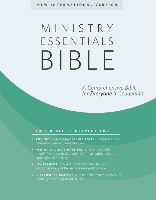 NIV Ministry Essentials Bible-Black Genuine Leather Indexed
