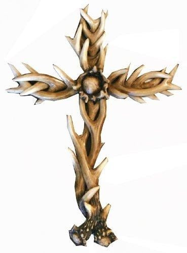 Wall Cross-Antler Lodge (7.5" x 10.75")