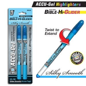 Highlighter-Accu-Gel Hi-Glider (2 Pk) Blue