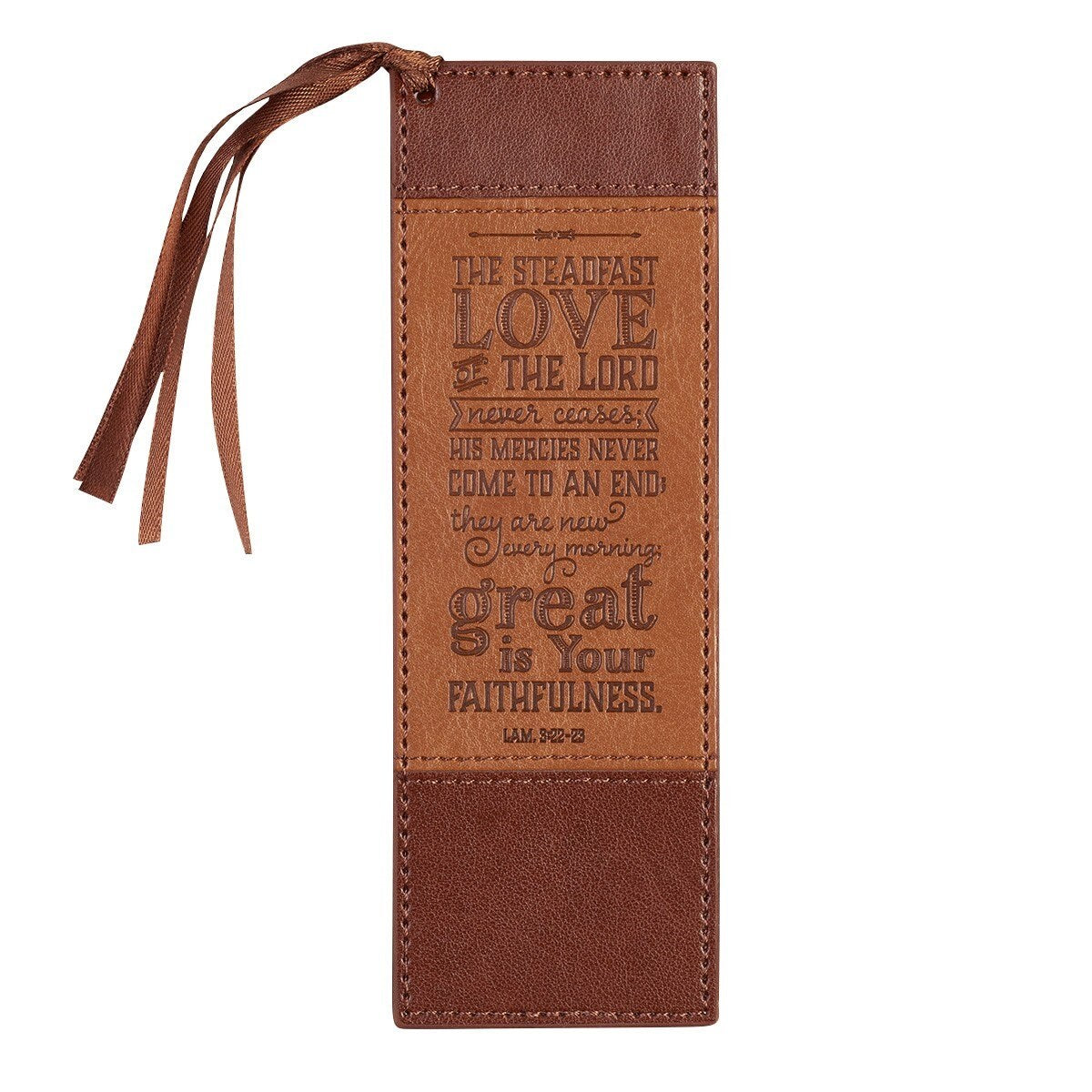 Bookmark-Pagemarker-Steadfast Love-Luxleather-Tan/Brown