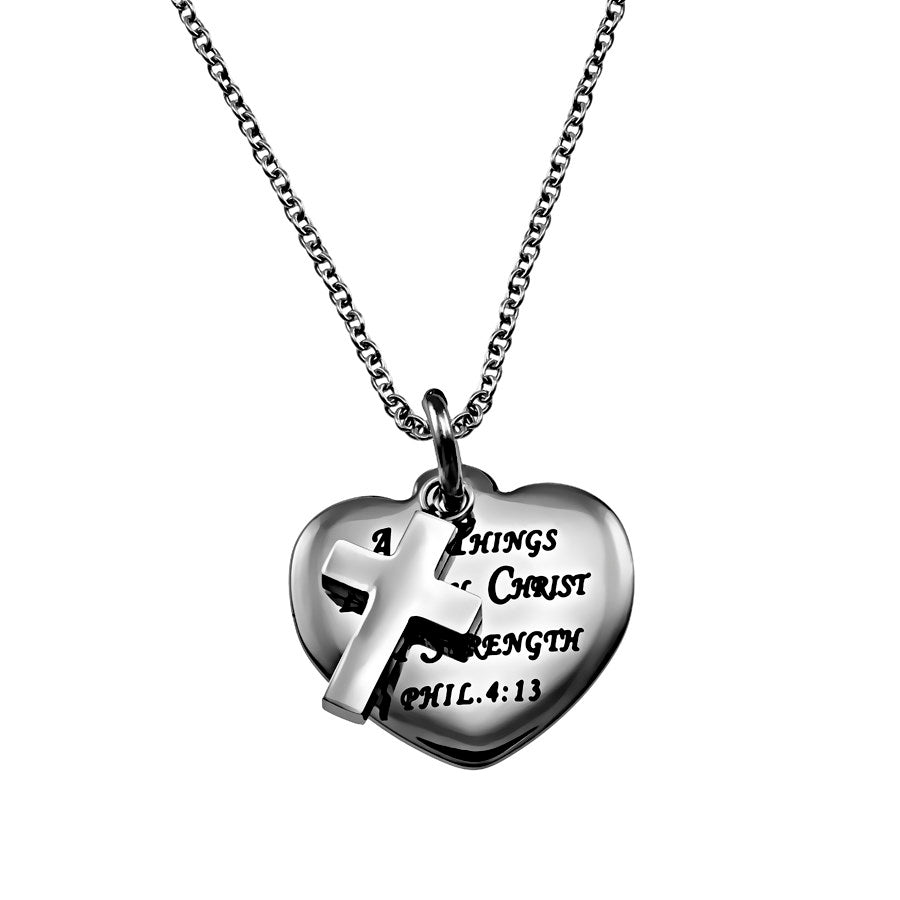 Necklace-Sweetheart-Christ My Strength (18")