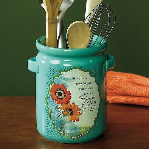 Crock-Woman Of Faith w/Handles