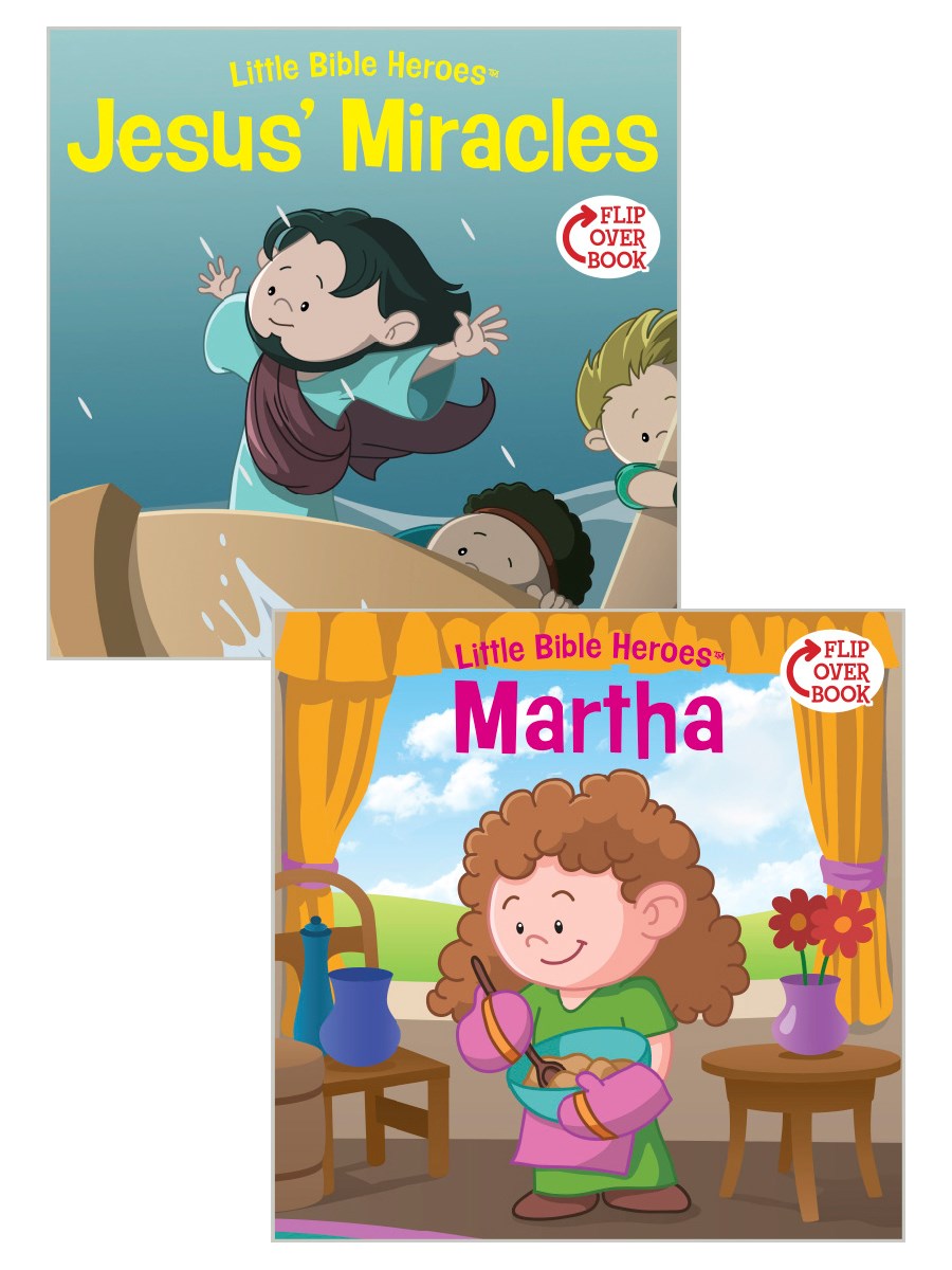 Jesus' Miracles/Martha Flip-Over Book (Little Bible Heroes)