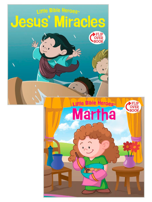 Jesus' Miracles/Martha Flip-Over Book (Little Bible Heroes)
