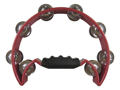 Instrument-Tambourine-Moon Shape-Red
