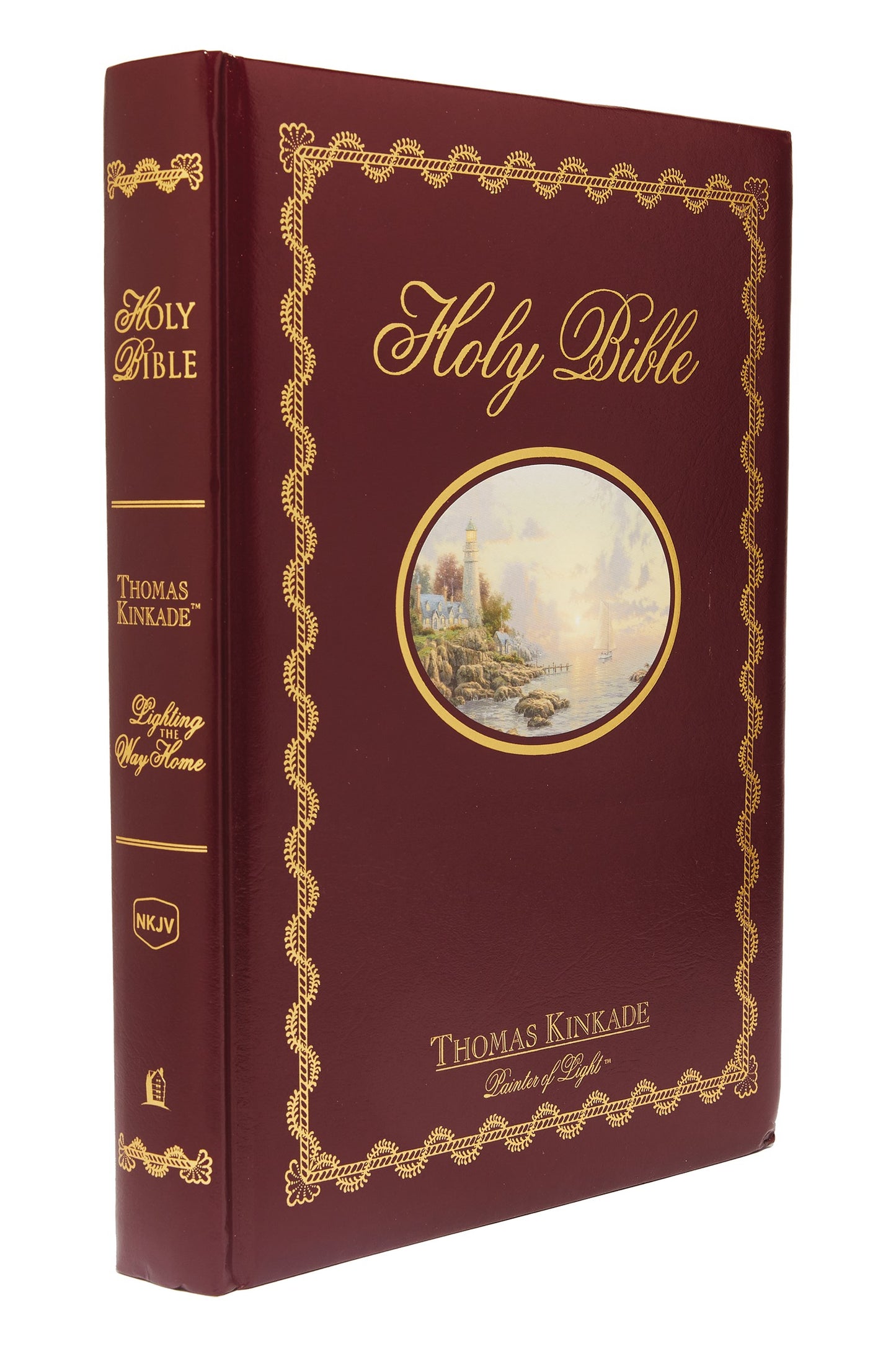 NKJV Lighting The Way Home Bible-Burgundy Hardcover