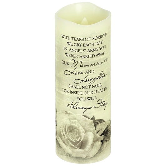 Candle-Flameless-Premier Flicker-Angels' Arms w/Timer-Vanilla (8" x 3")